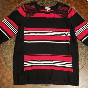 Black and Red Striped Sweater